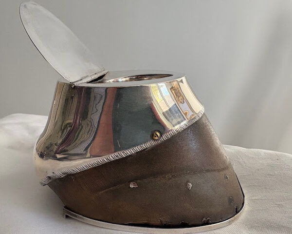 Victorian Silver Horse Hoof Inkwell