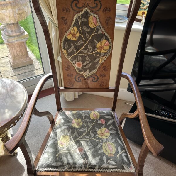 SOLD Edwardian Inlaid Mahogany Open Armchair English, circa 1900–1915